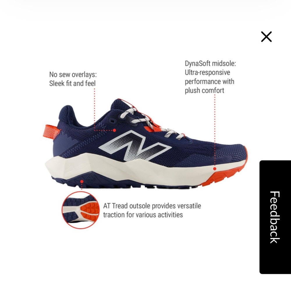 BRAND NEW boy youth new balance dynasoft nitrel shoes size 4Y